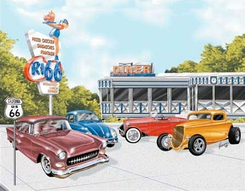 Route 66 Diner Tin Sign