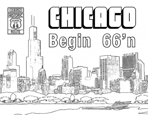 Chicago Skyline Coloring Page Home Design Ideas