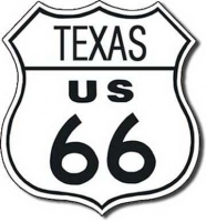 Texas Route 66 Road Sign
