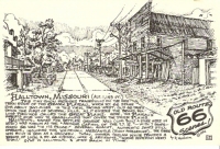 Halltown, Missouri Route 66 - Waldmire Art Card