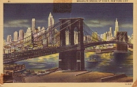 Brooklyn Bridge at Night, New York City, New York