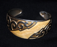 Heavy Bangle Bracelet - Native American Inspired - Vintage - Free Shipping