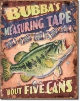 Bubbas Measuring Tape Tin Sign