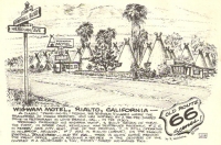 Rialto, California Wigwam Motel Waldmire Art Card