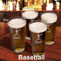 Four Sports Icon Pint Glasses