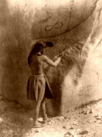 Paviotso Making Petroglyphs Print or Canvas - Starting @ $12.99