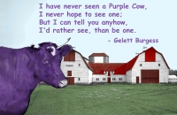Americana Purple Cow Poster