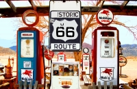 Gas Pumps - Hackberry, Arizona - 11x17 Poster