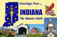 Indiana Postcard Poster