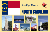 North Carolina Postcard Poster