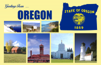 Oregon Postcard Poster