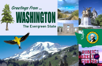 Washington Postcard Poster
