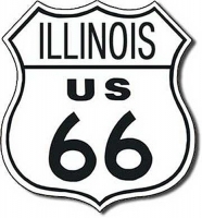 Illinois Route 66 Road Sign