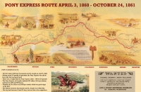 Pony Express Route 11x17 Poster