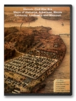 Alabama, Arkansas, Illinois, Kentucky, Louisiana Civil War Maps CD