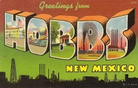 Greetings From Hobbs, New Mexico Postcard