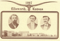 Ellsworth, Kansas - Sheriff Whitney Killed by Thompson Brothers Postcard