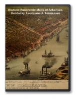 Arkansas, Kentucky, Louisiana & Tennessee 28 City Panoramic Maps on CD