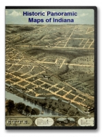 Indiana 17 City Panoramic Maps on CD