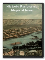 Iowa 21 City Panoramic Maps on CD