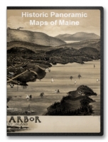 Maine 28 City Panoramic Maps on CD