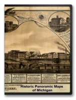Michigan 45 City Panoramic Maps on CD