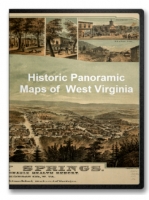 West Virginia 29 City Panoramic Maps on CD