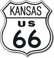 Kansas Route 66 Road Sign
