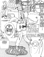 Route 66 Icons Coloring Page (Download)