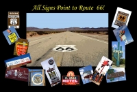 Route 66 - All Signs Point to Route 66 Postcard (4x6)