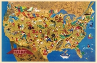Folklore Cartoon Map 11x17 Poster