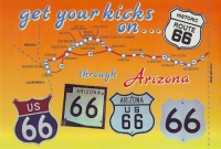 Arizona Get Your Kicks Postcard