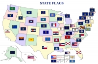 U.S. State Flags Map