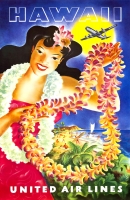 United Airlines Hawaii 11x17 Poster