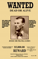 Jesse James Wanted 11x17 Poster