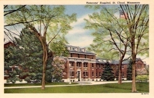 Veterans Hospital, St Cloud, Minnesota Postcard