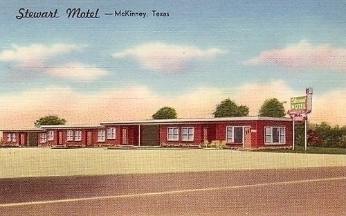 Stewart Motel, McKinney, Texas Postcard