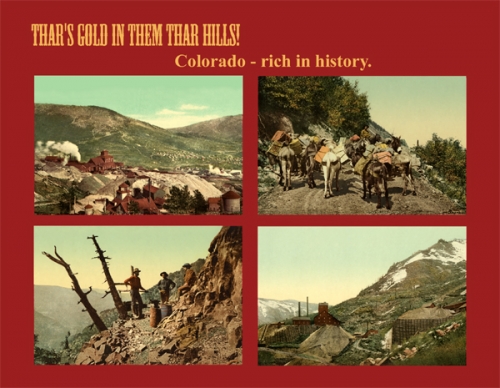 Colorado Gold Rush Postcard