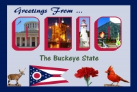Ohio Greetings Postcard (4x6)