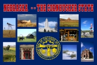 Nebraska - The Cornhusker State Postcard