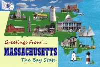 Massachusetts Greetings Postcard (4x6)