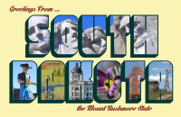 South Dakota Postcard Poster