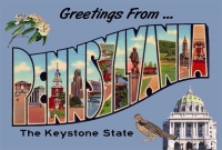 Pennsylvania Greetings Postcard (4x6)