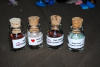 Healing Stones in Apothocary Style Bottle