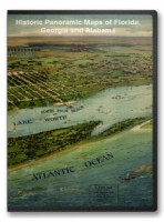 Florida, Georgia and Alabama 38 City Panoramic Maps on CD
