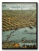 Ohio 45 City Panoramic Maps on CD