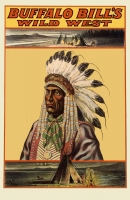 Buffalo Bill Wild West Show Indian Poster