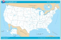 United States Rivers & Lakes Map Poster