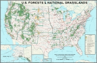 U.S. National Forests & Grasslands Map Poster