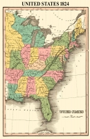 United States Map, 1824